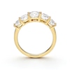 Thumbnail Image 3 of BLOOM 14ct Yellow Gold 1.90ct Lab Grown Diamond Cushion 5 Stone Graduating Ring