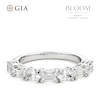 Thumbnail Image 1 of BLOOM 14ct White Gold 1.55ct Lab Grown Diamond Oval & Emerald Eternity Ring