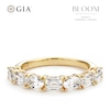 Thumbnail Image 1 of BLOOM 14ct Yellow Gold 1.55ct Lab Grown Diamond Oval & Emerald Eternity Ring
