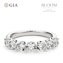 BLOOM 14ct White Gold 1.40ct Lab Grown Diamond Round 7 Stone Eternity Ring