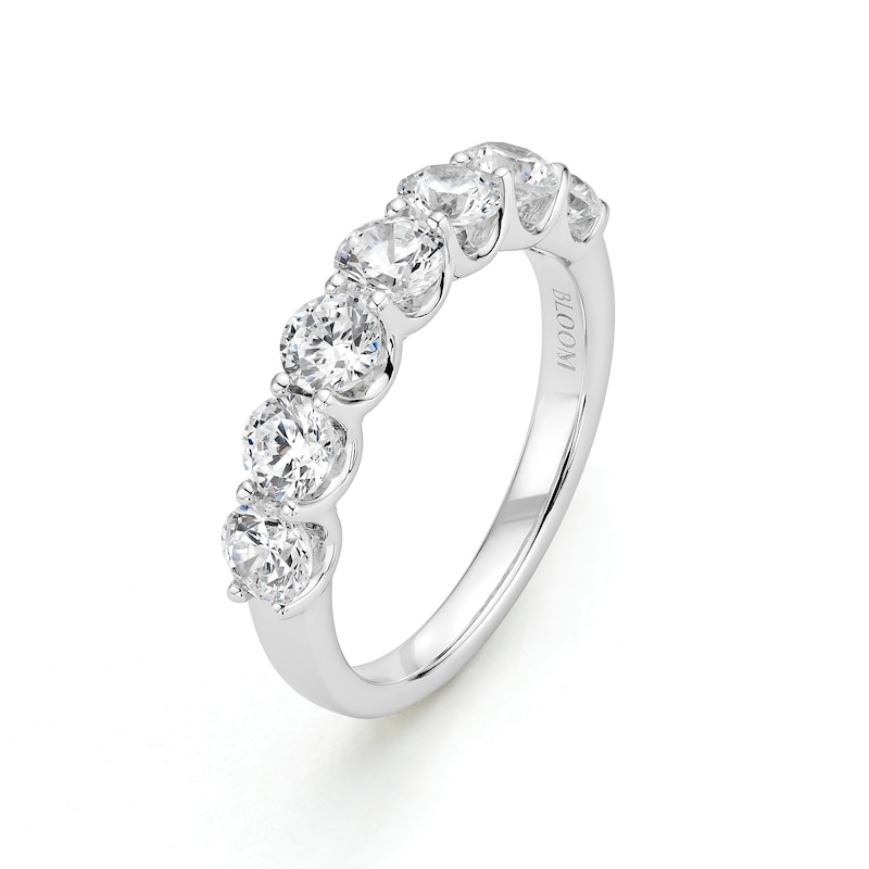 Main Image 2 of BLOOM 14ct White Gold 1.40ct Lab Grown Diamond Round 7 Stone Eternity Ring