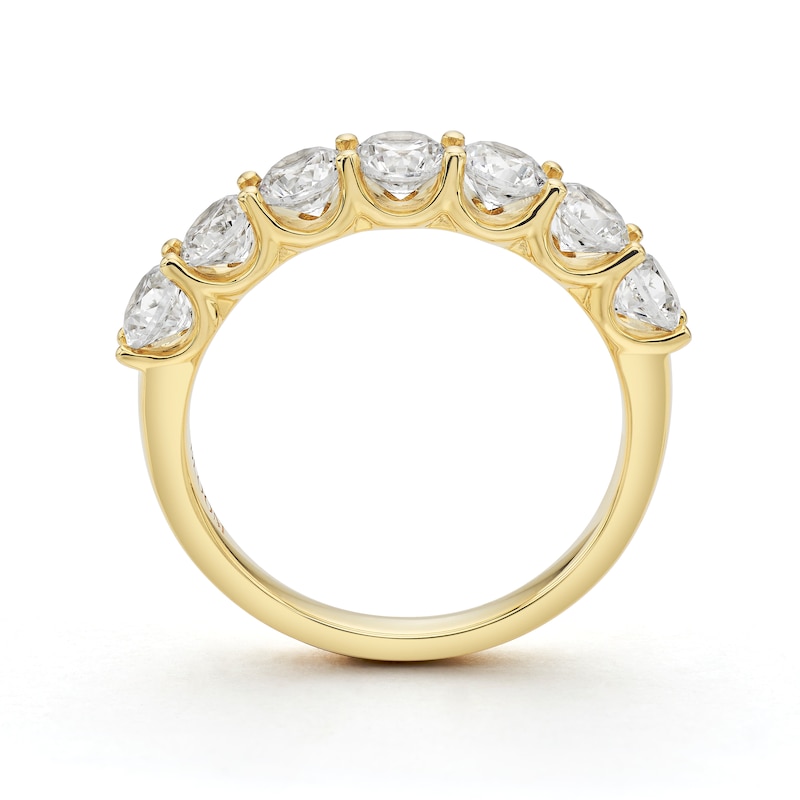 Main Image 3 of BLOOM 14ct Yellow Gold 1.40ct Lab Grown Diamond Round 7 Stone Eternity Ring