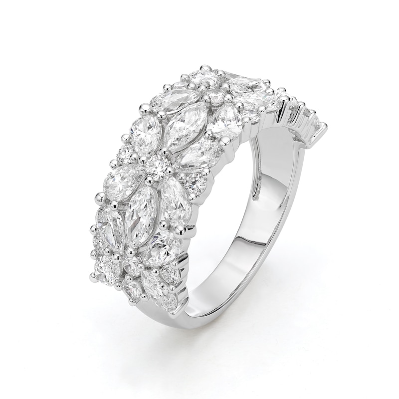 Main Image 2 of BLOOM 14ct White Gold 2.50ct Lab Grown Diamond Mixed Cut Cocktail Ring