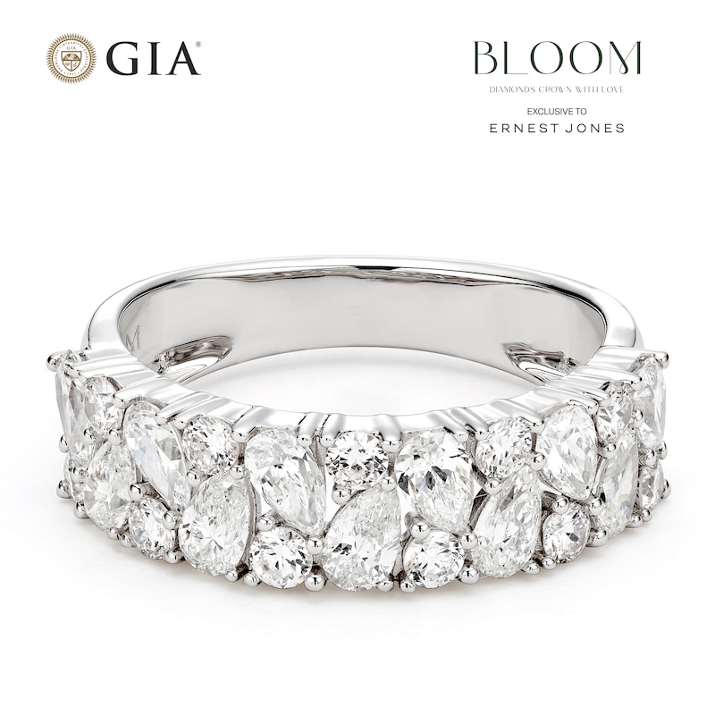 Main Image 1 of BLOOM 14ct White Gold 1.50ct Lab Grown Diamond Pear Shaped Cocktail Ring