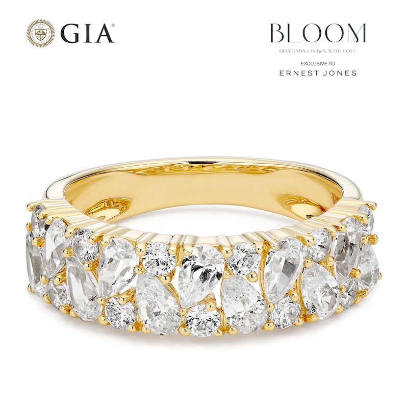 Main Image 1 of BLOOM 14ct Yellow Gold 1.50ct Lab Grown Diamond Pear Shaped Cocktail Ring
