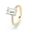 Thumbnail Image 2 of BLOOM 14ct Yellow Gold 3ct Lab Grown Diamond Emerald Shaped Solitaire Ring