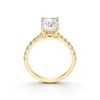 Thumbnail Image 3 of BLOOM 14ct Yellow Gold 3ct Lab Grown Diamond Emerald Shaped Solitaire Ring