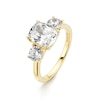 Thumbnail Image 2 of BLOOM 14ct Yellow Gold 2.80ct Lab Grown Diamond Cushion & Round Trilogy Ring