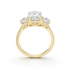 Thumbnail Image 3 of BLOOM 14ct Yellow Gold 2.80ct Lab Grown Diamond Cushion & Round Trilogy Ring