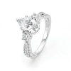 Thumbnail Image 2 of BLOOM 14ct White Gold 2ct Lab Grown Diamond Pear Shaped Trilogy Ring