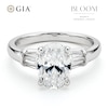 Thumbnail Image 1 of BLOOM 14ct White Gold 2.28ct Lab Grown Diamond Oval Trilogy Ring
