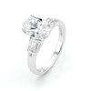 Thumbnail Image 2 of BLOOM 14ct White Gold 2.28ct Lab Grown Diamond Oval Trilogy Ring