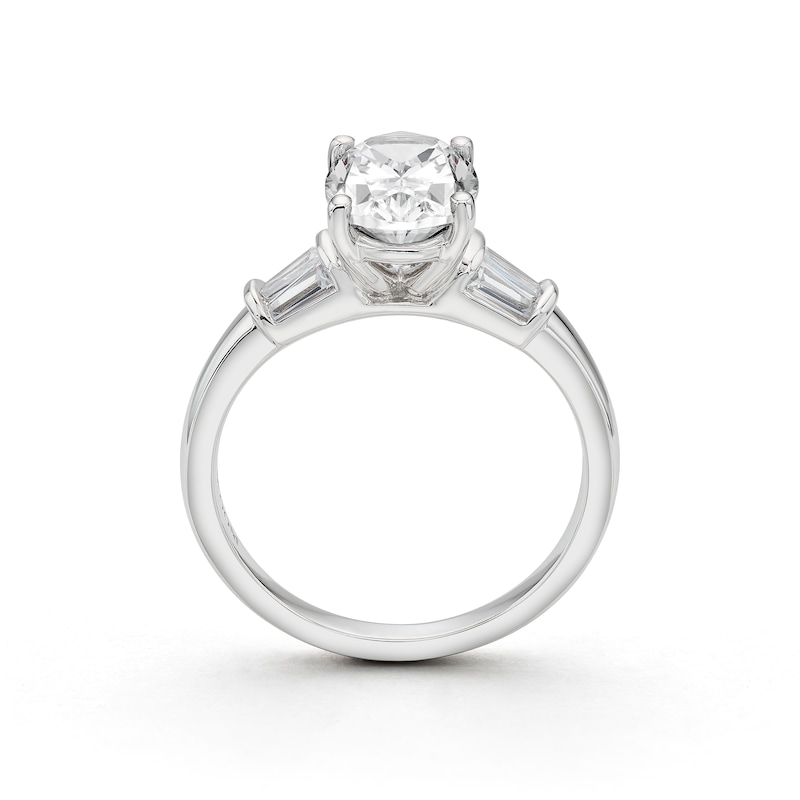 Main Image 3 of BLOOM 14ct White Gold 2.28ct Lab Grown Diamond Oval Trilogy Ring