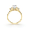 Thumbnail Image 3 of BLOOM 14ct Yellow Gold 2ct Lab Grown Diamond Pear Shaped Trilogy Ring