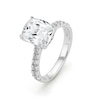 Thumbnail Image 2 of BLOOM 14ct White Gold 3ct Lab Grown Diamond Cushion Solitaire Ring