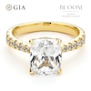 Thumbnail Image 1 of BLOOM 14ct Yellow Gold 3ct Lab Grown Diamond Cushion Solitaire Ring