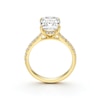 Thumbnail Image 3 of BLOOM 14ct Yellow Gold 3ct Lab Grown Diamond Cushion Solitaire Ring