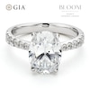Thumbnail Image 1 of BLOOM 14ct White Gold 3ct Lab Grown Diamond Oval Solitaire Ring