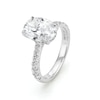 Thumbnail Image 2 of BLOOM 14ct White Gold 3ct Lab Grown Diamond Oval Solitaire Ring