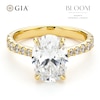 Thumbnail Image 1 of BLOOM 14ct Yellow Gold 3ct Lab Grown Diamond Oval Solitaire Ring