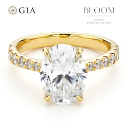 BLOOM 14ct Yellow Gold 3ct Lab Grown Diamond Oval Solitaire Ring