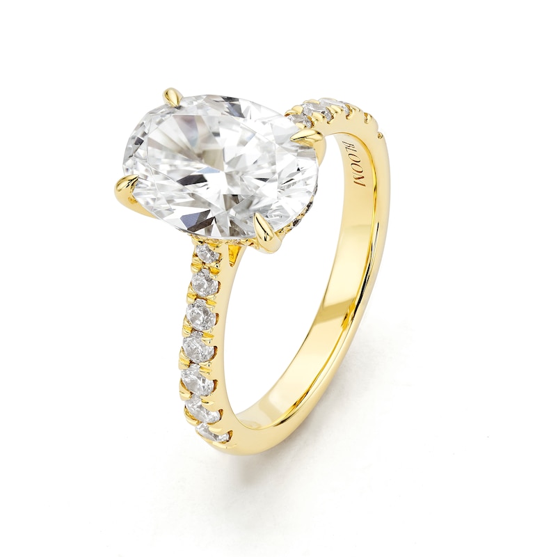 Main Image 2 of BLOOM 14ct Yellow Gold 3ct Lab Grown Diamond Oval Solitaire Ring