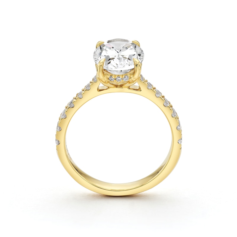 Main Image 3 of BLOOM 14ct Yellow Gold 3ct Lab Grown Diamond Oval Solitaire Ring
