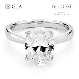 BLOOM 14ct White Gold 2.50ct Lab Grown Diamond Oval Solitaire Ring