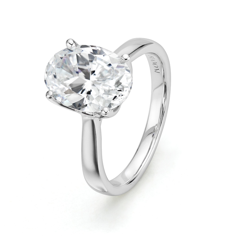 Main Image 2 of BLOOM 14ct White Gold 2.50ct Lab Grown Diamond Oval Solitaire Ring