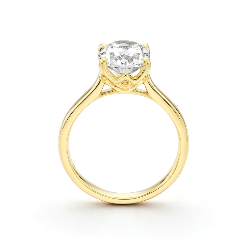 Main Image 3 of BLOOM 14ct Yellow Gold 2.50ct Lab Grown Diamond Oval Solitaire Ring