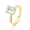 Thumbnail Image 2 of BLOOM 14ct Yellow Gold 2.50ct Lab Grown Diamond Emerald Solitaire Ring