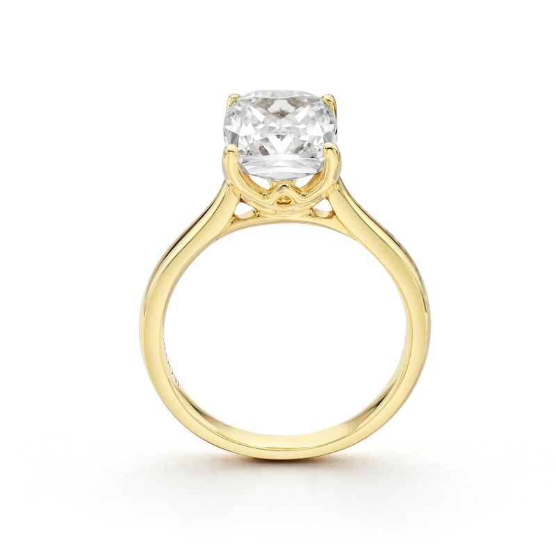 Main Image 3 of BLOOM 14ct Yellow Gold 2.50ct Lab Grown Diamond Cushion Solitaire Ring