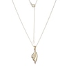 Thumbnail Image 1 of 9ct Yellow Gold 16+2" Leaf Shaped Pendant