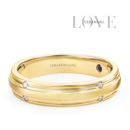 Vera Wang Men's 18ct Yellow Gold Diamond 4 Stone Certificated Diamond Ring
