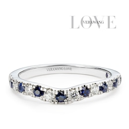 Vera Wang Platinum Sapphire Shaped Eternity Certificated 0.20ct Diamond Ring