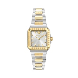 Versace Greca Edge 35.90 X 29mm Silver Tone Dial & Two Tone Watch