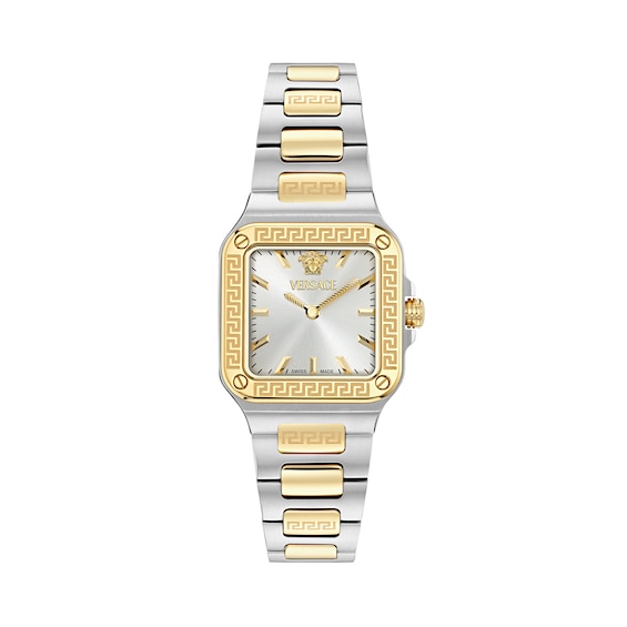 Women's Versace Greca Edge 35.90 X 29Mm Silver Tone Dial & Two Tone Watch