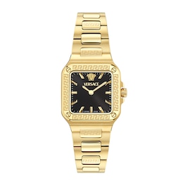 Versace Greca Edge 35.90 X 29mm Black Dial & Gold Tone Watch
