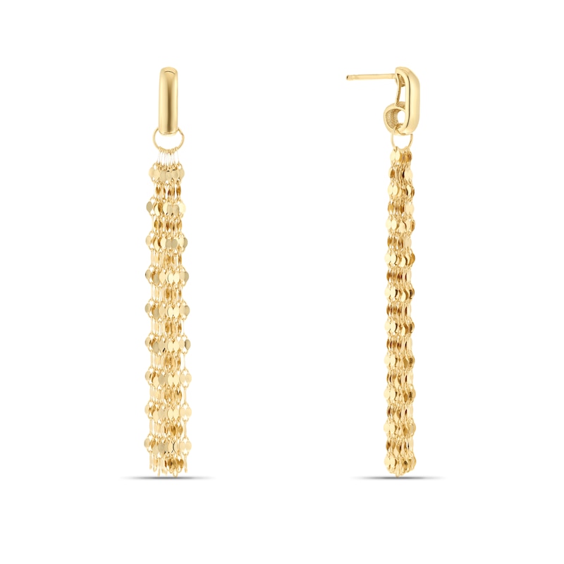 Main Image 1 of 9ct Yellow Gold Tassel Strand Drop Earrings