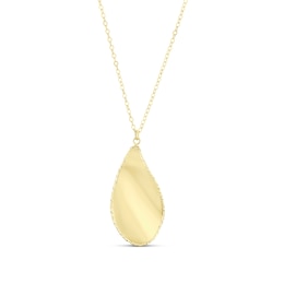 9ct Yellow Gold Organic Leaf Pendant