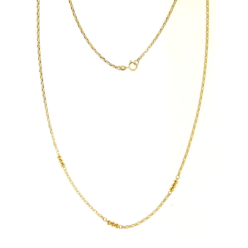 Main Image 1 of 9ct Yellow Gold Dainty Chain Necklace