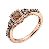 Thumbnail Image 0 of Le Vian 14ct Rose Gold 0.45ct Chocolate Diamond Princess Halo Ring