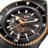 Thumbnail Image 2 of Rado Captain Cook High-Tech Ceramic Rose Gold Detailed Black Bracelet Watch