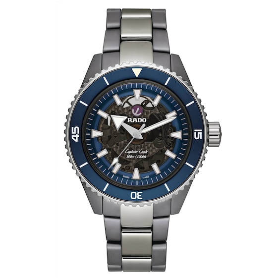 Men's Rado Captain Cook High-Tech Ceramic Grey Bracelet Watch