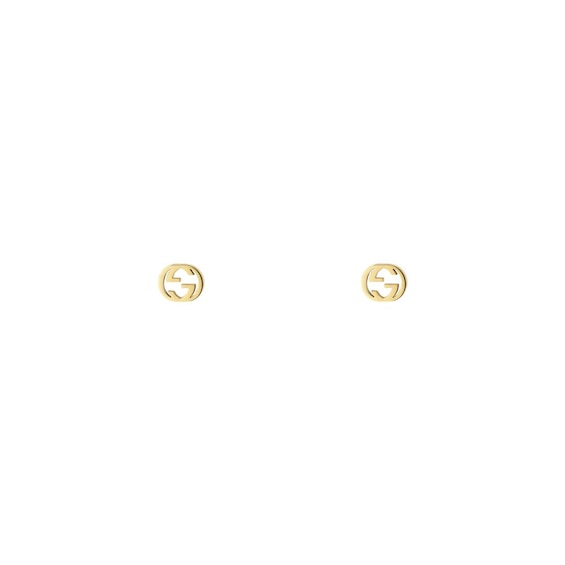 Women's Gucci Interlocking 18Ct Yellow Gold Stud Earrings