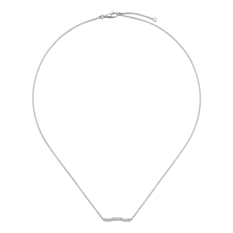 Gucci Link to Love 18ct White Gold Diamond Necklace