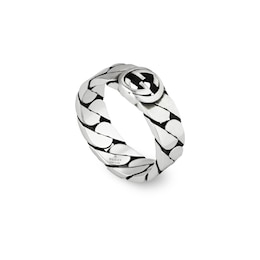 Gucci Interlocking G Sterling Silver Ring Size O-P