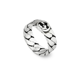 Gucci Interlocking Sterling Silver Ring (Size O-P)