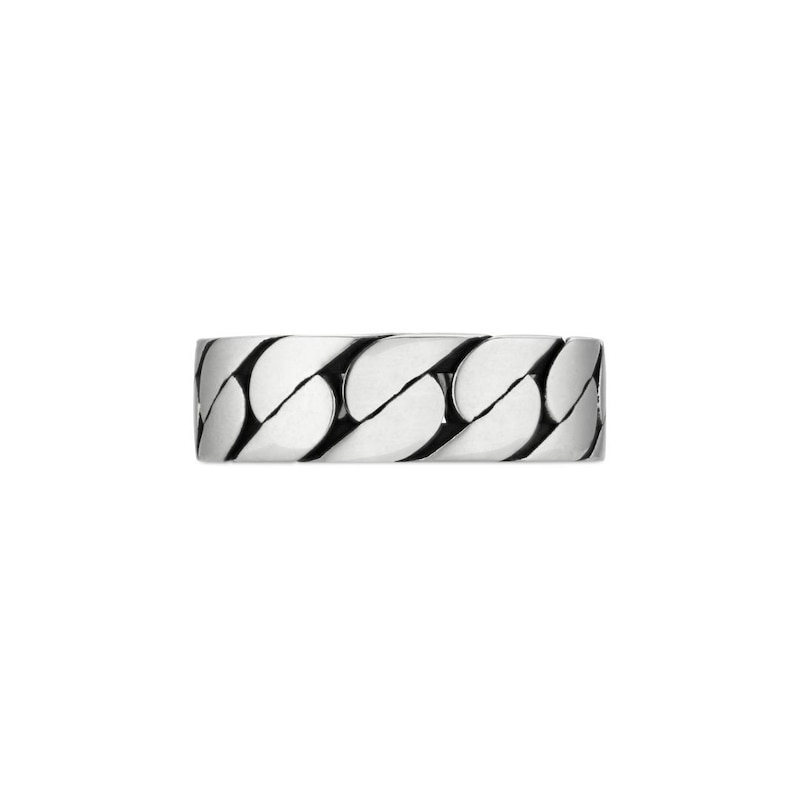 Main Image 4 of Gucci Interlocking Sterling Silver Ring (Size O-P)