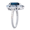 Thumbnail Image 2 of Le Vian Couture Platinum Deep Sea Blue Topaz & Blueberry Sapphire 0.31ct Vanilla Diamonds Pear Halo Ring